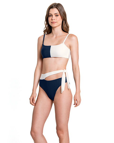 CALI COLOR BLOCK BANDEAU TOP
