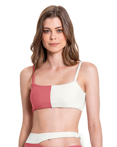CALI COLOR BLOCK BANDEAU TOP