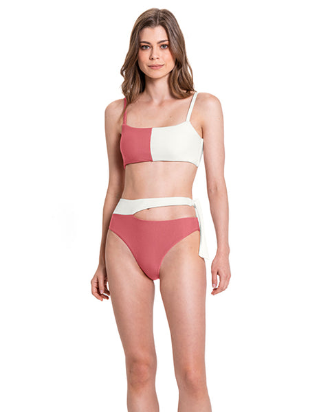 CALI COLOR BLOCK BANDEAU TOP