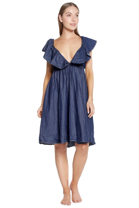 JOIN LIFE RUFFLE MIDI DRESS